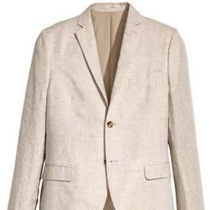 H&M Mens White Linen Blazer Mens Size 44R BRANDNEW